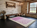 Moroccan Rug 9x19, Beni Ourain Wool Shag Rug, Hand Tufted Berber Carpet, Natural Pink Extra Large Area Rug, Modern Living Room Rug