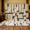 White Moroccan Beni Rug High Pile, Handmade Tufted Wool Shag Rug, Custom Size Berber Carpet, Cozy Boho Area Rug