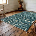 Custom Size Moroccan Beni Rug, Grayish Blue Turquoise Shaggy Rug, Hand Tufted Berber Carpet, Luxury Wool Area Rug Decor