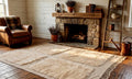 Moroccan Mrirt Rug 8x9, Handmade White Wool Rug, High Pile Fluffy Area Rug, Artisan Moroccan Home Decor
