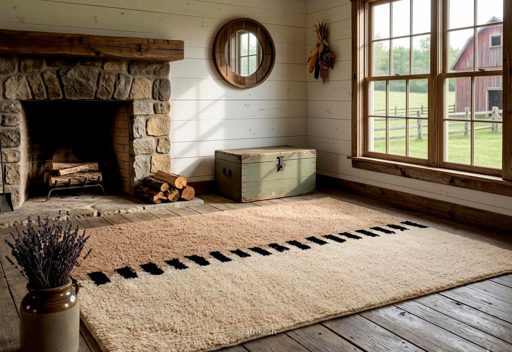 Moroccan Berber Rug, Beni Ourain Wool Rug, Taupe Area Carpet, Handmade High Quality Rug, Boho Farmhouse Decor