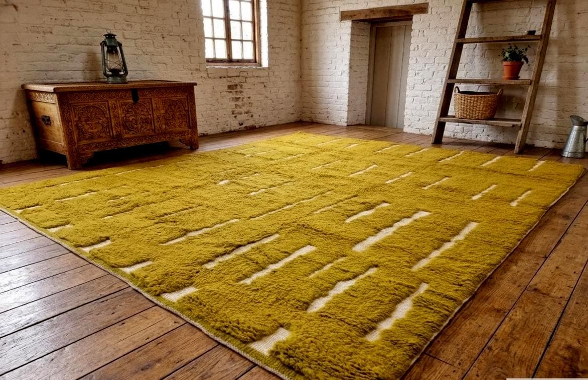 Moroccan Berber Rug, Beni Ourain Wool Rug, Area Carpet, Handmade High Quality Rug, Boho Farmhouse Decor